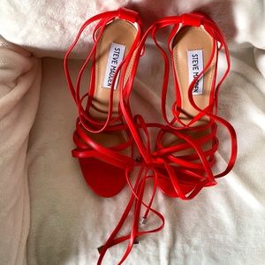 Steve Madden Stunir Red Orange Heels